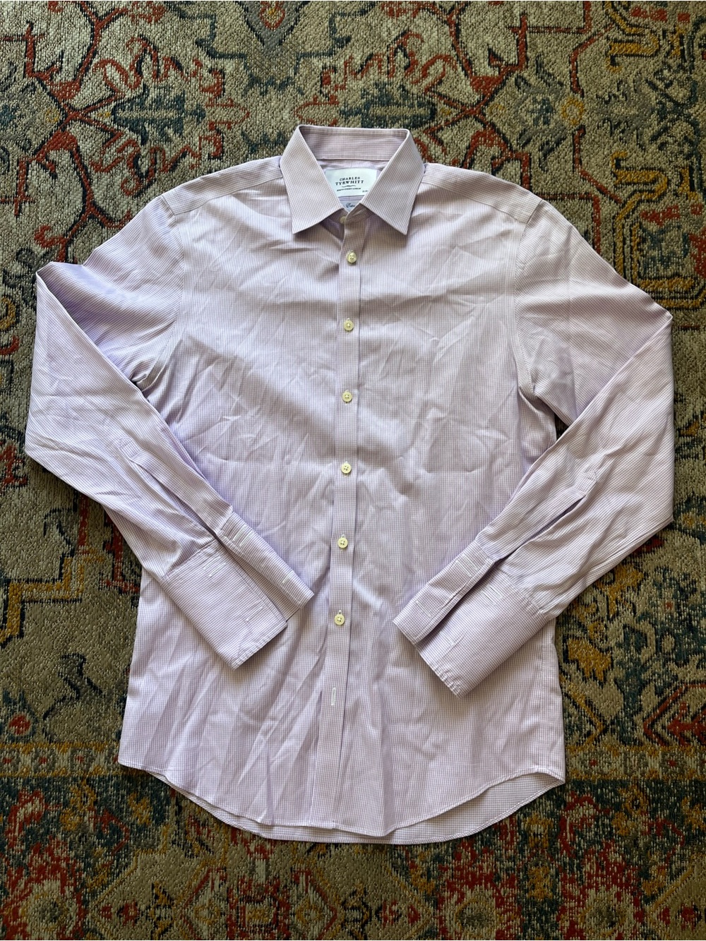 Charles Tyrwhitt Light Lavender Dress Shirt - Long Sleeve French Cuff